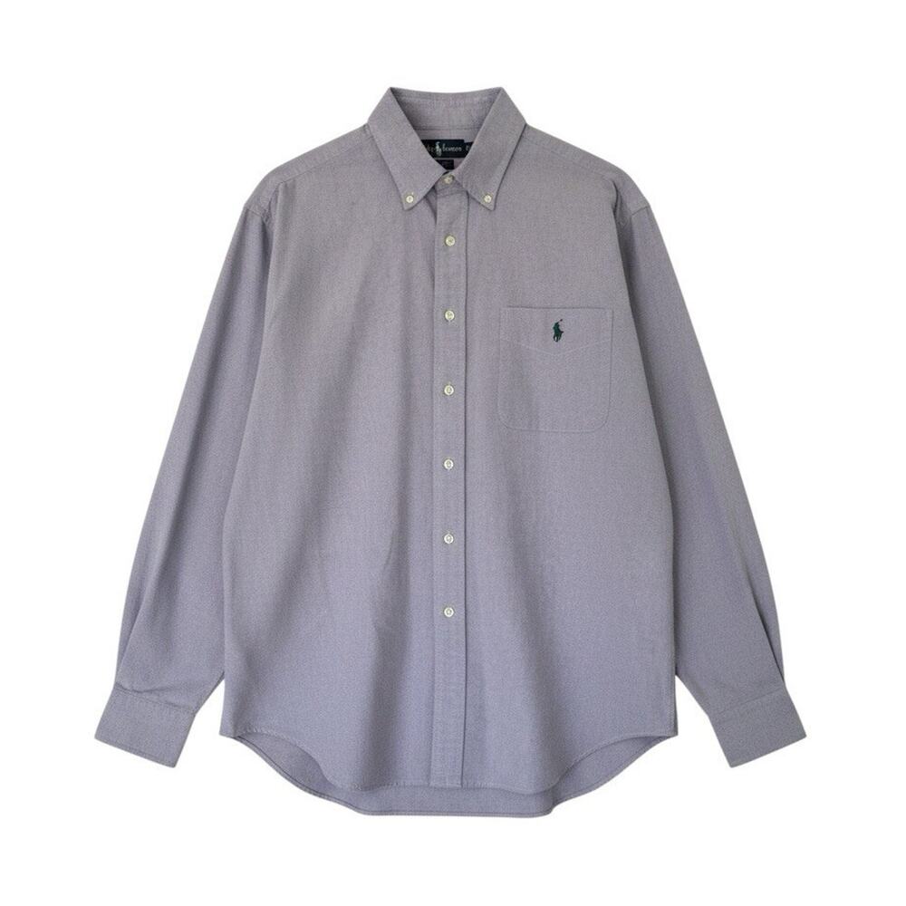 Ralph Lauren Big Shirt Men's XL Big & Tall Purple Cotton Button-Down Logo